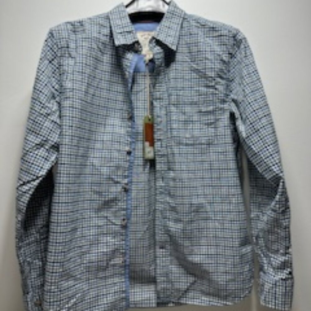 Fat Face button down long sleeve Benton Gingham Shirt size small NWT 100% cotton